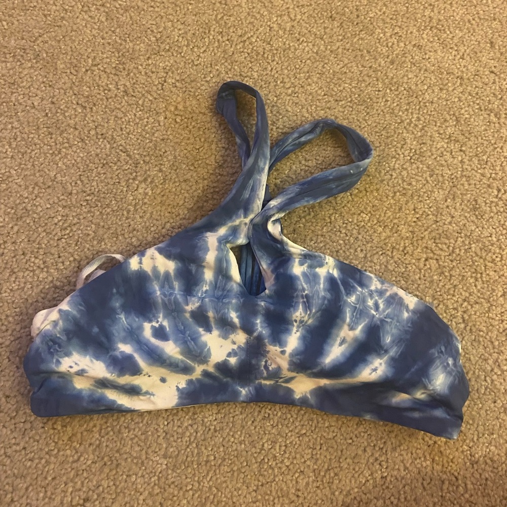 Lucky Brand Fireworks Tie Dye Halter Bikini Top